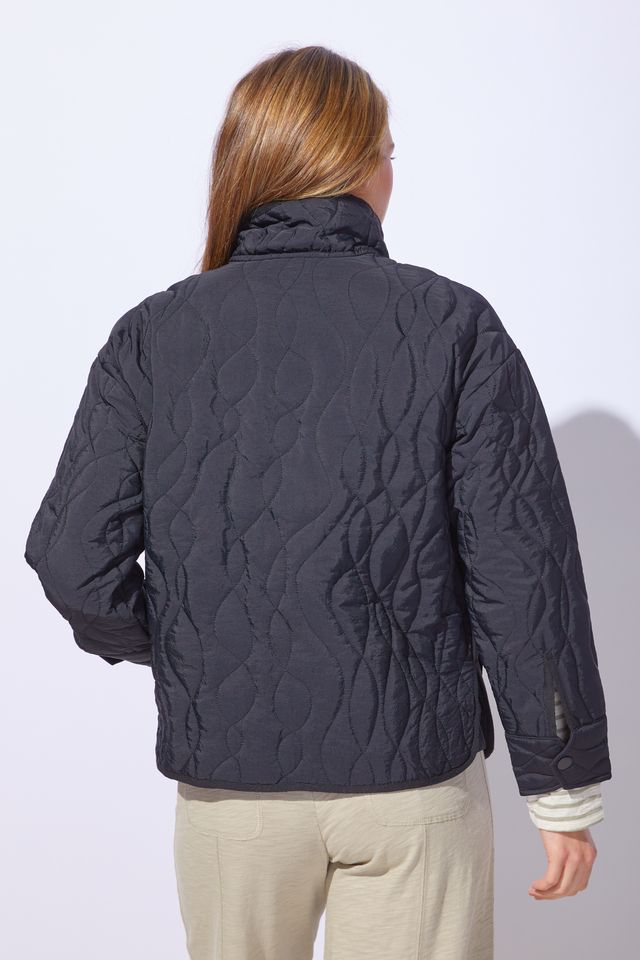 Black Wave Quilt Jacket