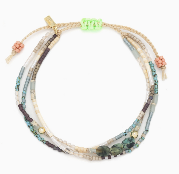 Labradorite & Gold Mixed Media Bracelet