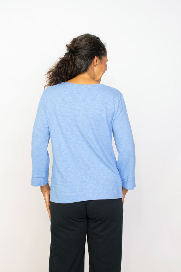 Cornflower Coverstitch Boat Tee