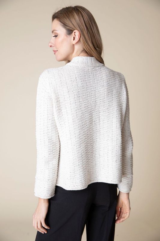 Ivory Brick Stitch Button Cardi