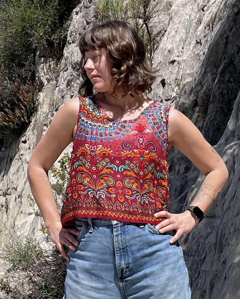 Shiva Mandala Red Tank Top