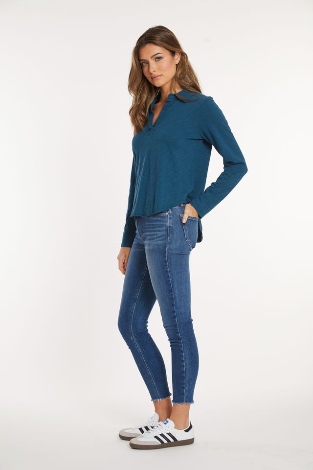 Dark Teal Easy Polo Tee