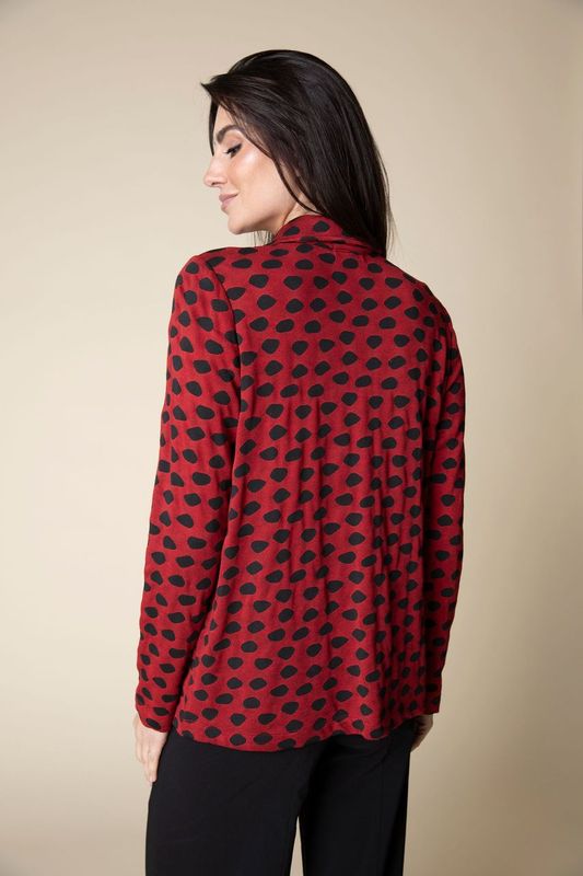 Red Polka Dot Button Jacket