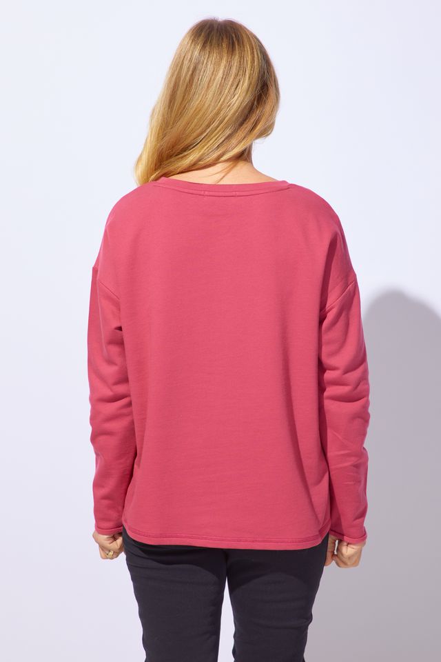 Pink Heart Fleece Pullover
