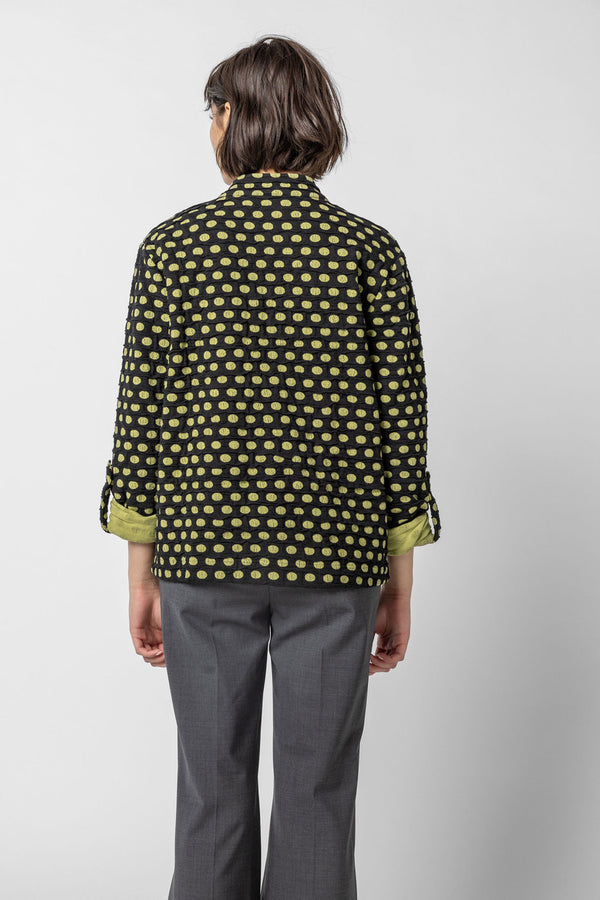 Lime Dot Button Jacket