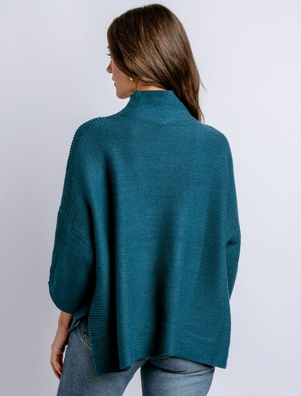 Dark Teal Boho Sweater