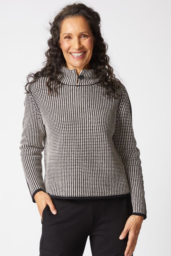 Black & White Checkered Pullover