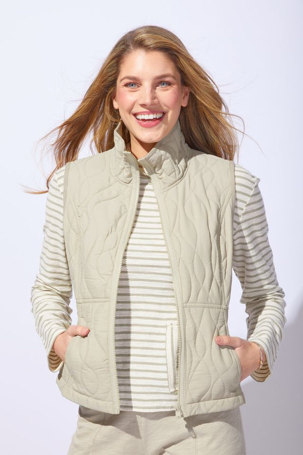 Khaki Wave Quilt Summit Vest