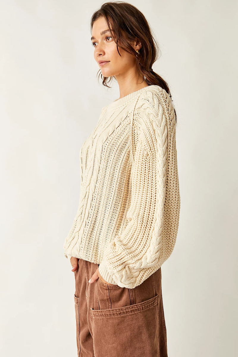 Natural Cable Knit Sweater