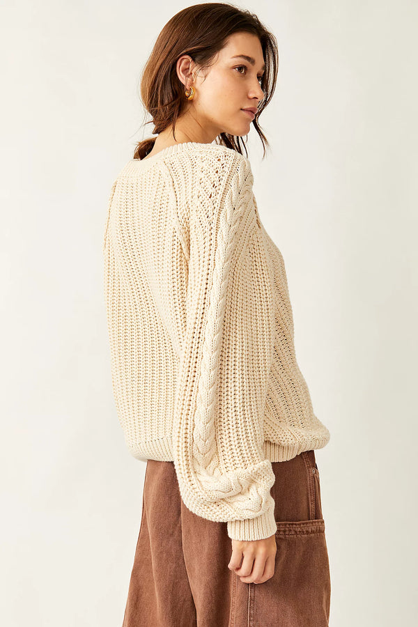 Natural Cable Knit Sweater