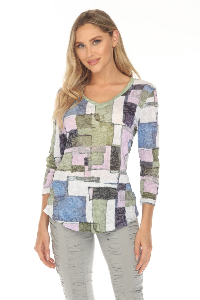 Meadow Mosaic Vee Top