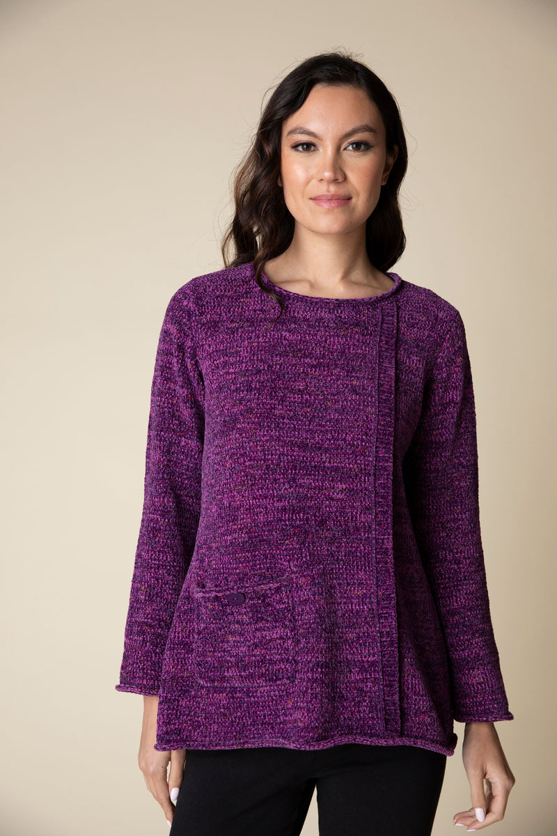 Purple Tweedy Pocket Swing Tunic