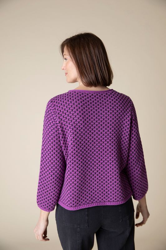 Jam Texture Dots Pocket Sweater