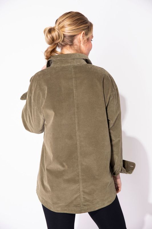 Olive Corduroy Shacket