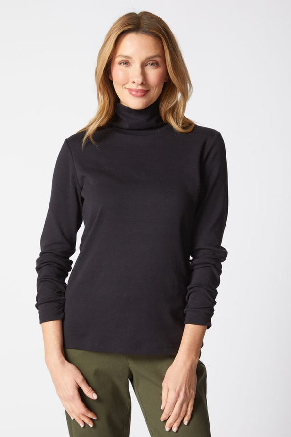 Not-So-Simple Black Turtleneck Top
