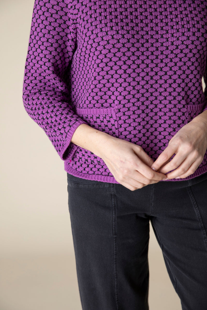 Jam Texture Dots Pocket Sweater