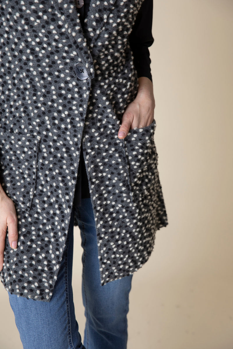 Polka Dot Tunic Button Vest