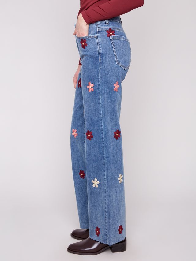 Flower Patch Wide Leg Jean