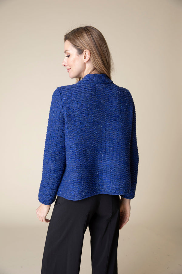 Sapphire Brick Stitch Button Cardi