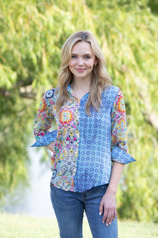 Mosaic Button Shirt
