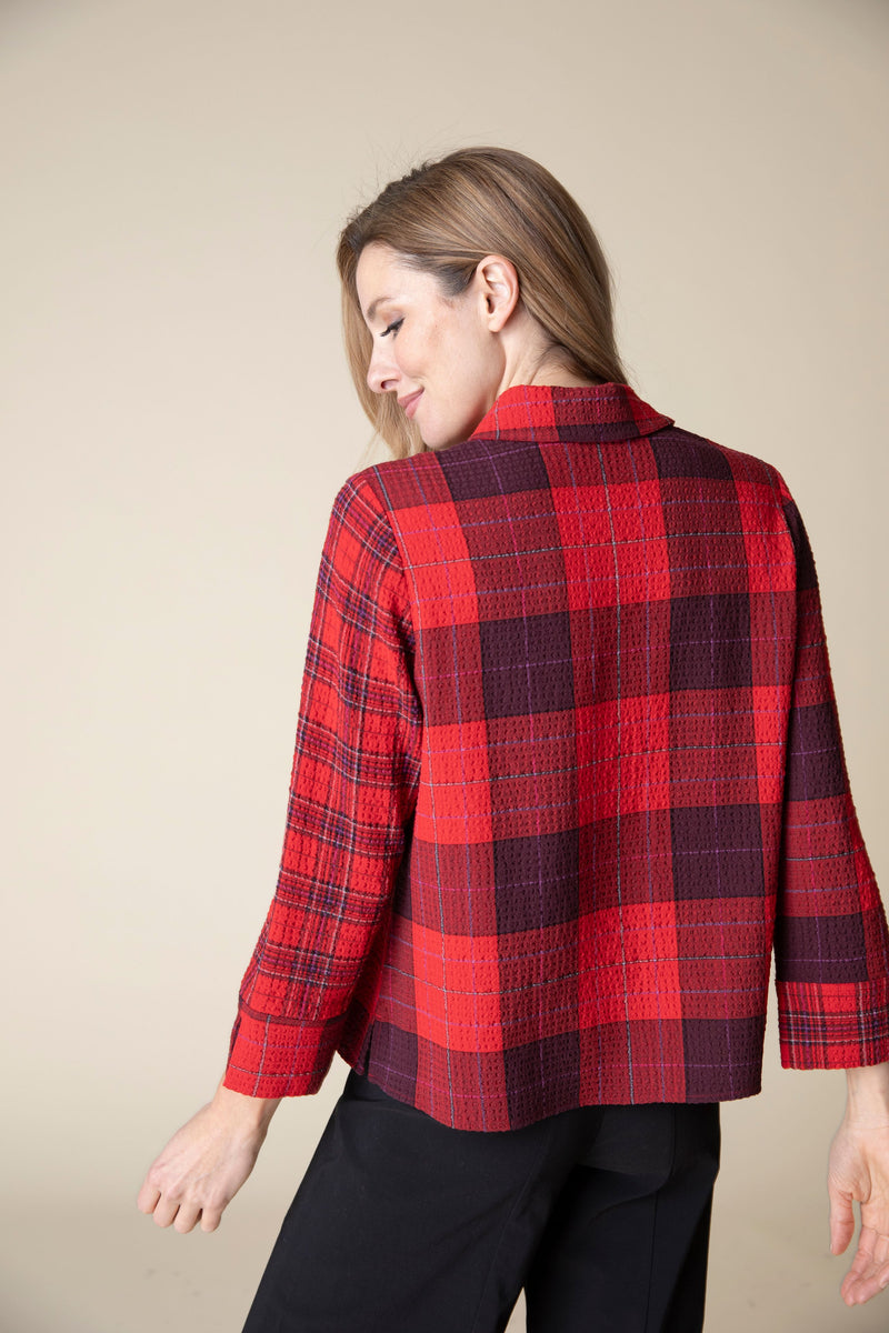 Apple Red Plaid Jacket Shirt