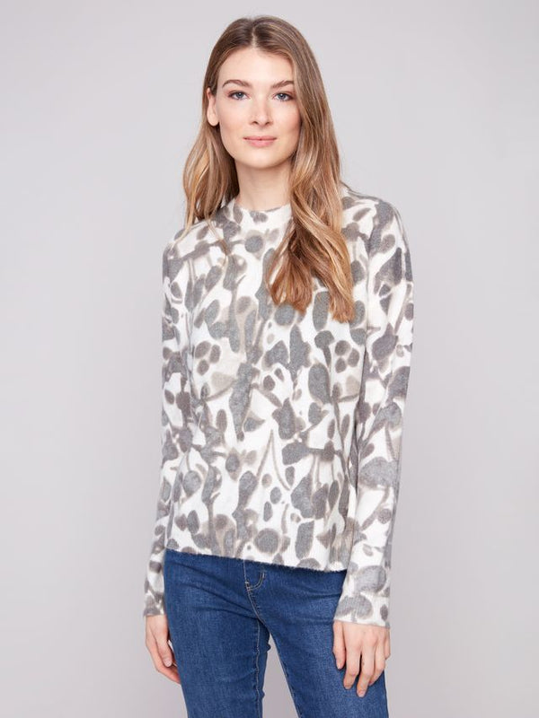 Grey Reversible Crew Neck Sweater