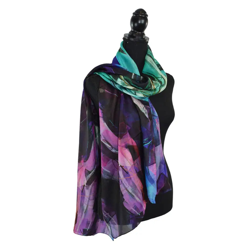 Blue Crystalized Scarf