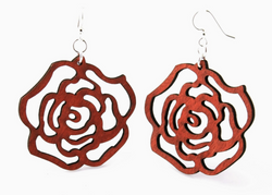 Round Rose Earrings