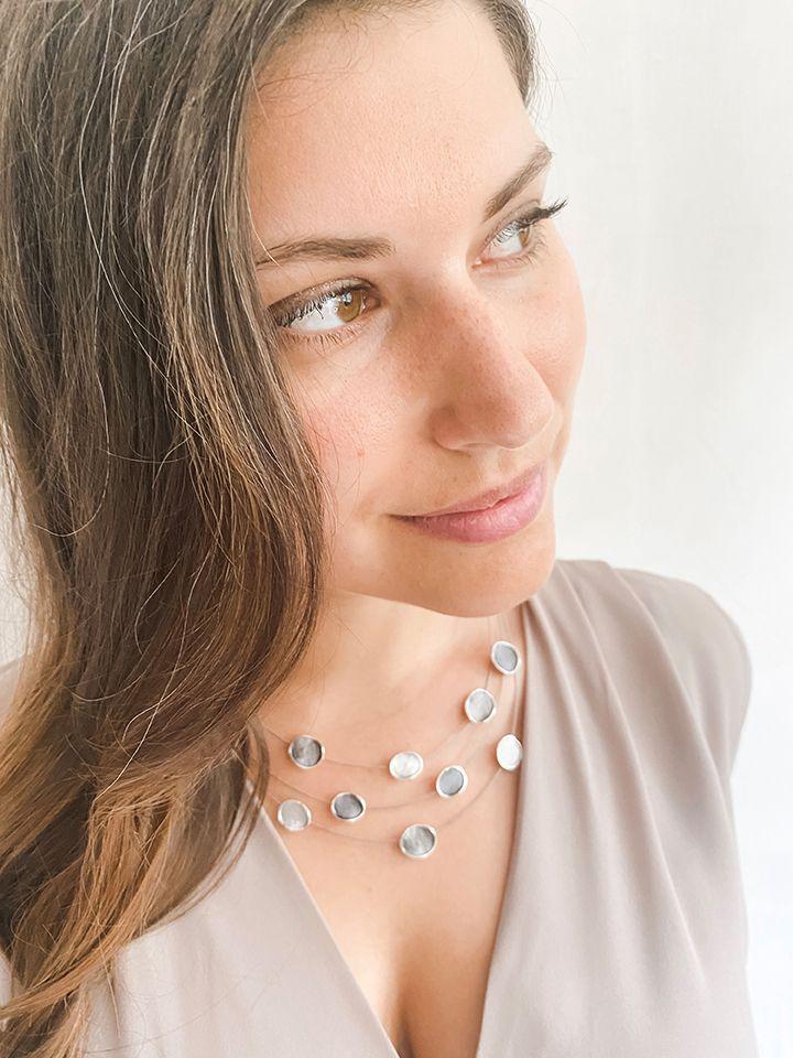 Silver/Gunmetal Float Necklace