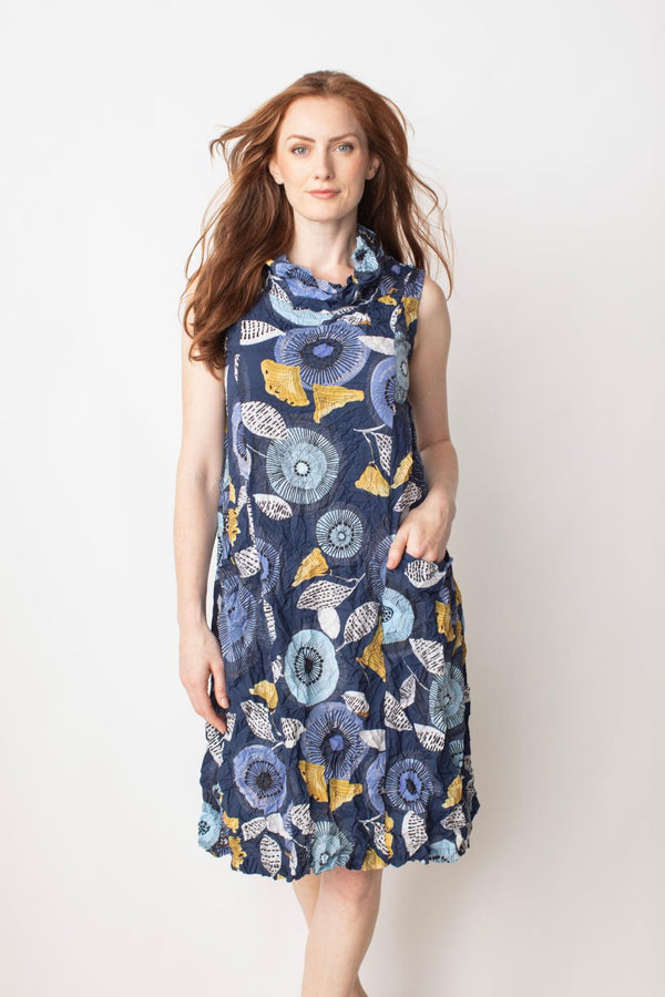 Crepe Floral Crinkle Dress
