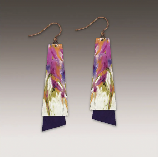Purple Splash Earring