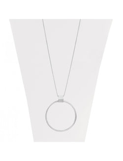 Matte Silver Loop Necklace