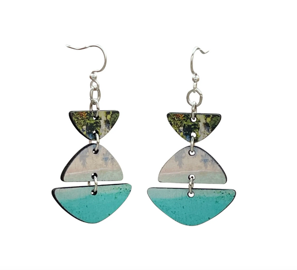 Stacked Beach Stones Earrings