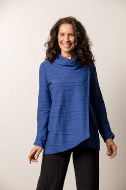 Cobalt Cowl Tunic