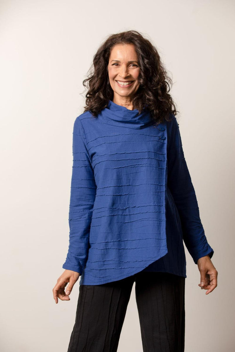 Cobalt Cowl Tunic