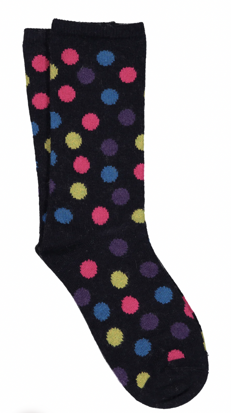 Midnight Dot Cashmere Sock