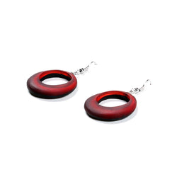 Red Hollow Earrings