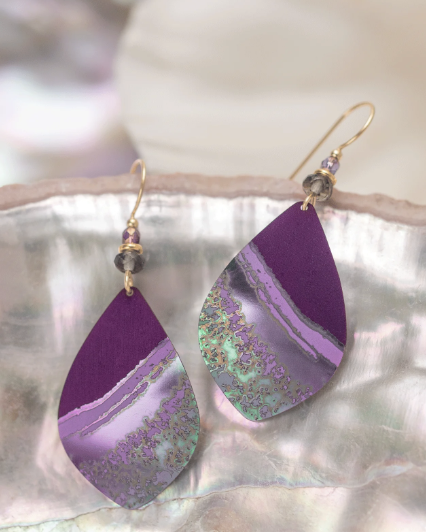 Purple Shorebreak Earrings