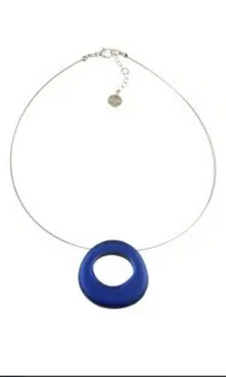 Navy Hollow Necklace