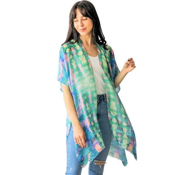 Greens Watercolor Kimono