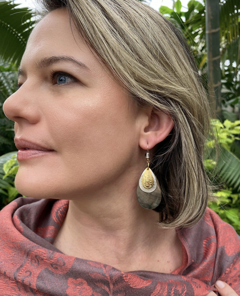 Peacock Tails Earring