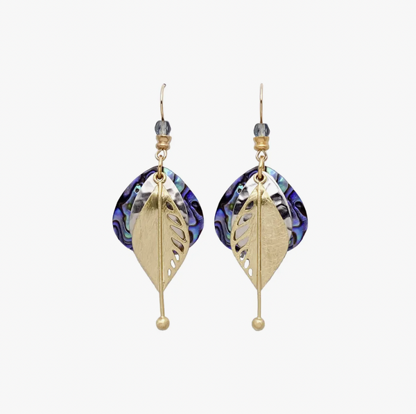 Leaf Teardrop Abalone Earring