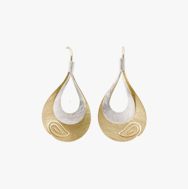 Leaf Teardrop Abalone Earring