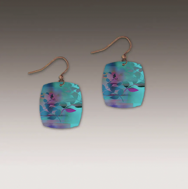 Aqua Floral Small Earring