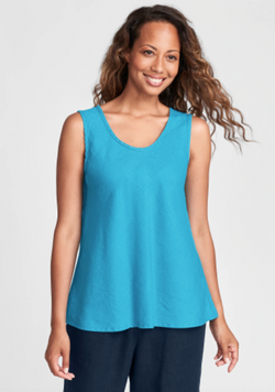 Peacock Linen Tank