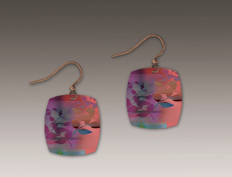 Square Floral Earring