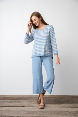 Cornflower Stripe Top