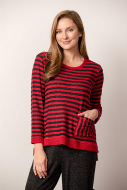 Red Stripe Top