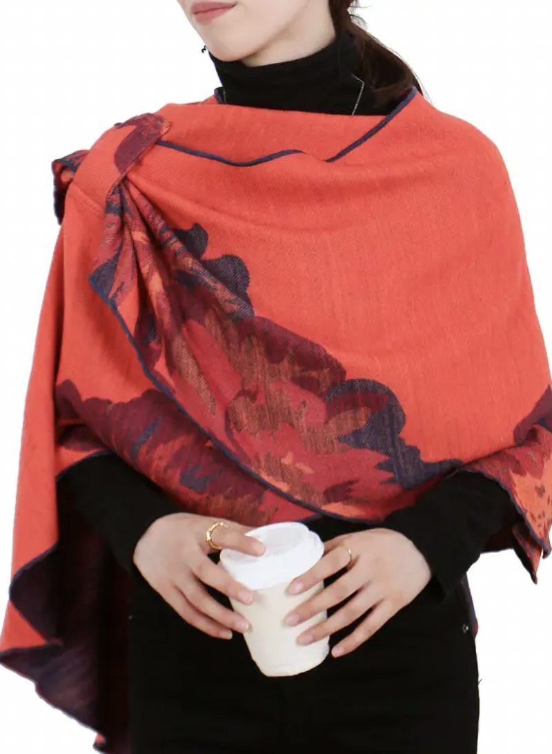 Fall Floral Poncho