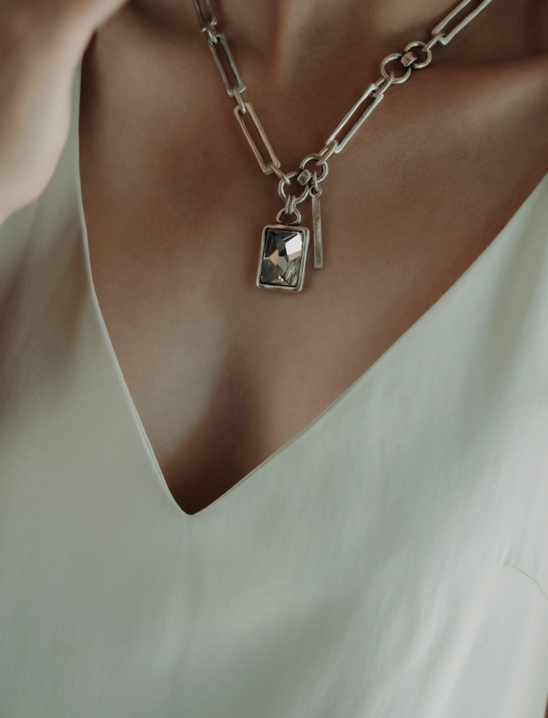 Lines Crystal Necklace